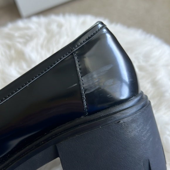 Crown Vintage Black Platform Heeled Loafers - 7 - Picture 8 of 9